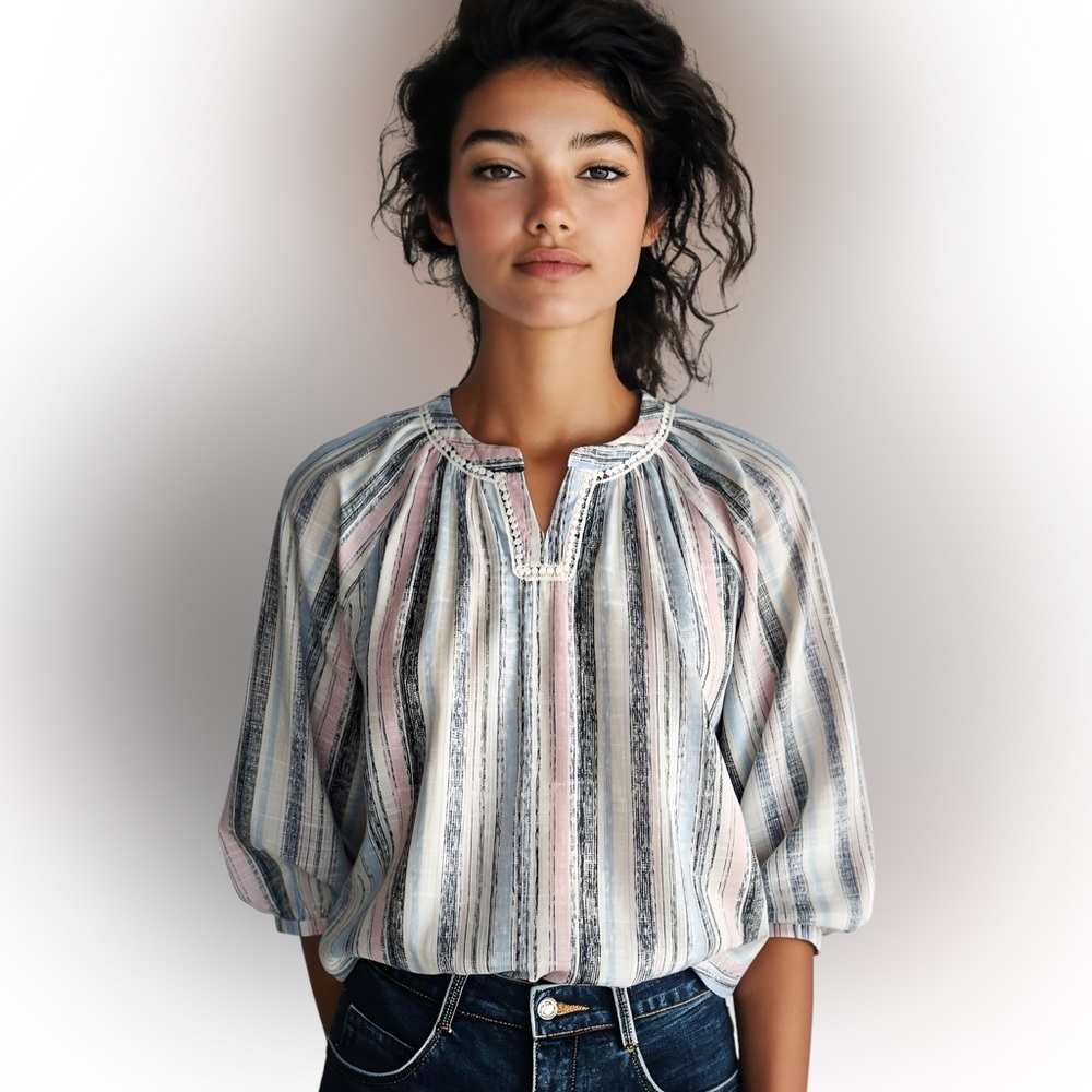 Keren Hart multicolored western blouse size XL